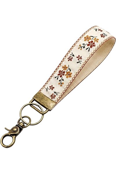 GENERAL Car Keychain - Bohemian Embroidered Leather Keychain for Women, Cute ...