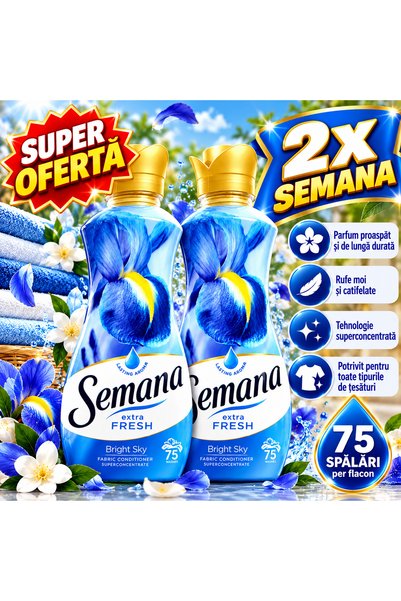Semana Pachet 2 x Balsam de rufe Extra Fresh Bright Sky, superconcentrat, par...