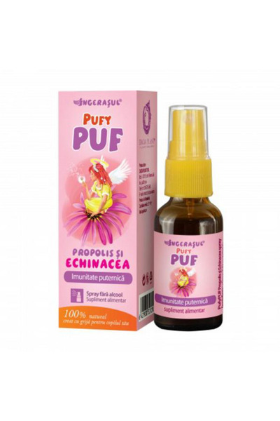 Dacia Plant Pufy Puf Propolis & Echinacea Fără Alcool Spray Dacia Plant, 20ml