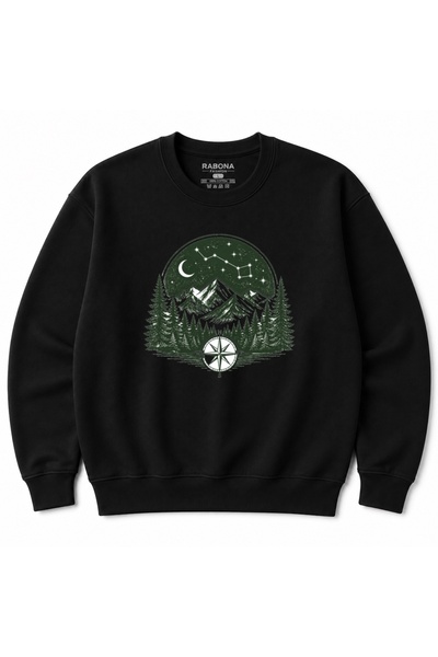 Rabona Fashion Midnight Wilderness Starry Mountain Forest Compass Adventure G...