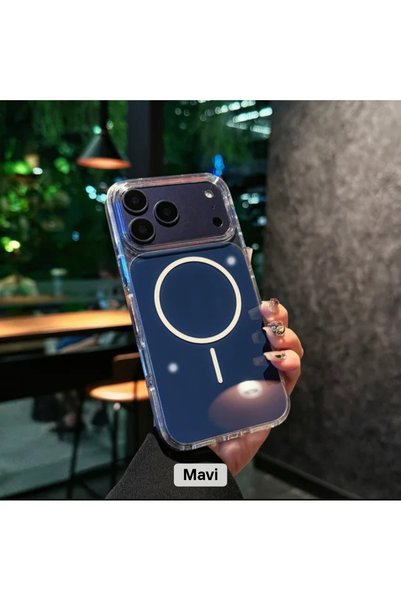 EPRO iPhone 14 Plus/15 Plus Uyumlu MagSafe Özellikli Lacivert Telefon Kılıfı