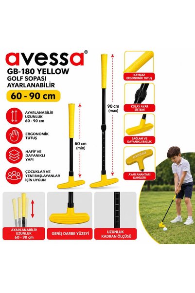 AVESSA Gb-180 Ayarlanabilir Golf Sopası Sarı