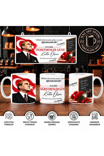 Genel Markalar Öğretmenler günü kupası PORSELEN bardak