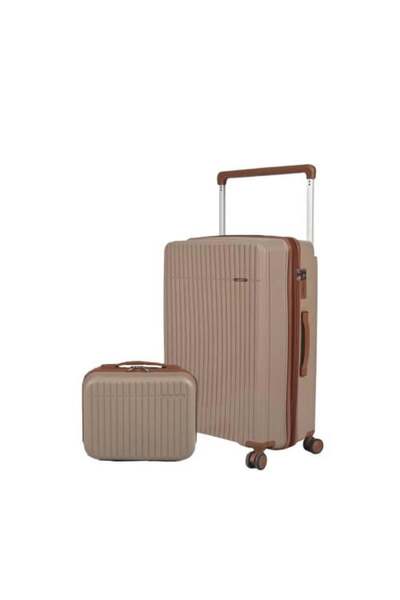 Generic Travel Luggage 2 Pieces 14+20 Inch Anti-Break Pp Material Geometric D...