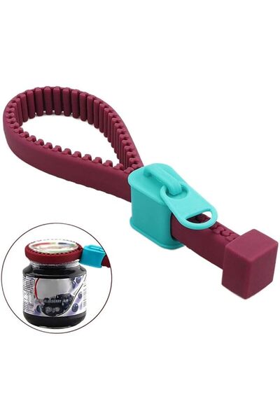 GENERAL Glass opener, silicone bottle opener, creative can zipper with zip, a...