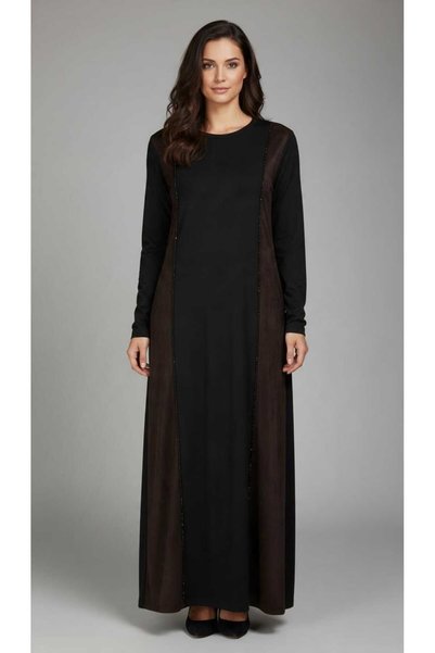 ECE GİYİM Women's Middle-Aged and Older Women's Seasonal Dress with Pattern a...