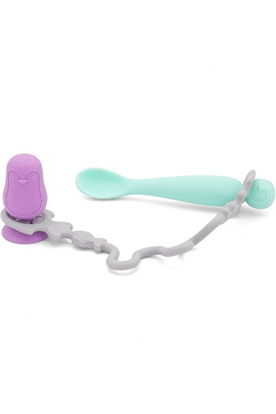 321Done • Easy Learn Baby Spoon & Tether Set • Baby Spoon with Tether for Bab...