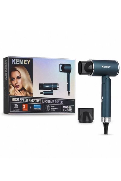 Kemey Uscător de păr pliabil Kemei KM-9825, 1000 W, cu ioni negativ