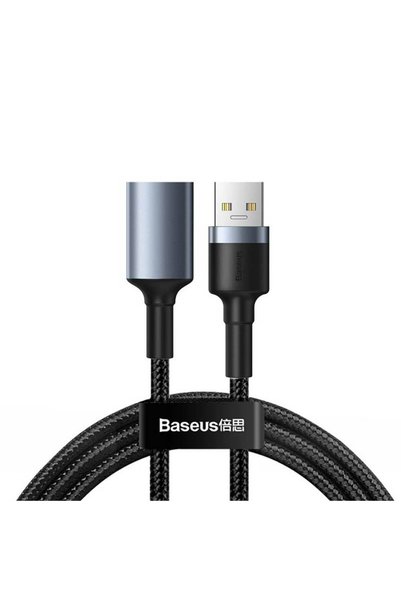 Baseus Καλώδιο Cafule Braided USB 3.0 Male - USB 3.0 Female 2A 1m Μαύρο / Γκρι