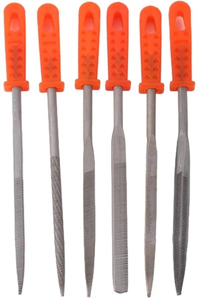 Lawazim Needle File Set 6-Piece Plastic Handle| Hand Metal Needle File Set, 6...