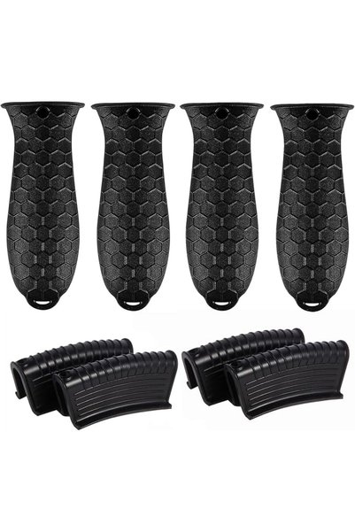 OYSIR SHOWAY 8 Pcs Non-Slip Silicone Hot Handle Holder & Assist Grips, Pothol...