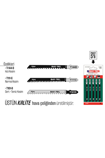 CATEKSSS Bay-tec Ahşap Dekobaj Ucu T-144 (1 Paket / 5 Adet) - 26’lı Paket