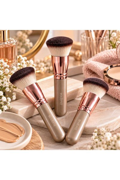 beasofee Set 3 Pensule Profesionale pentru Fond de Ten