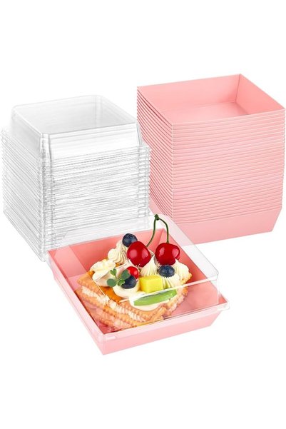 GENERAL Kucoele 50 Pack 5 Inches Small Charcuterie Boxes with Clear Lids