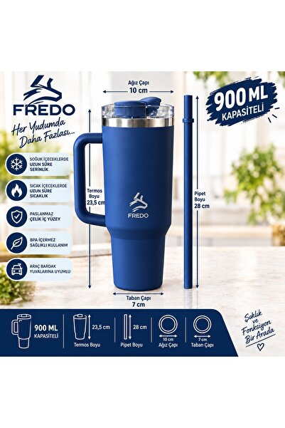 FMS Fredo Sip Voyage |   Dark Blue Color Thermoses |   900 ml |