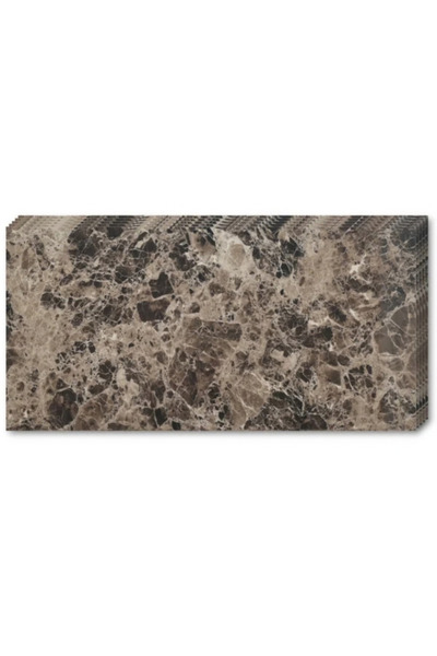 Tapetoo Home Decor Σετ 40 αυτοκόλλητων πάνελ τοίχου με εφέ καφέ μαρμάρου, με ...