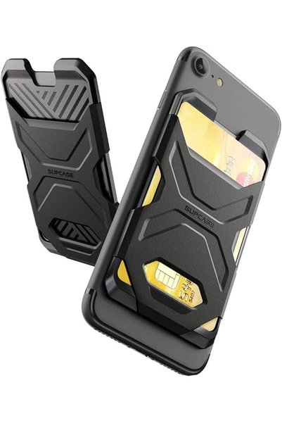 Supcase محفظة لاصقة نحيفة متوافقة مع معظم الهواتف الذكية، عبوة من قطعتين، لون...