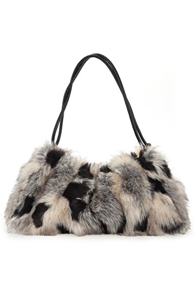 Generic Brand Geanta dama umar blana artificiala animal print gri