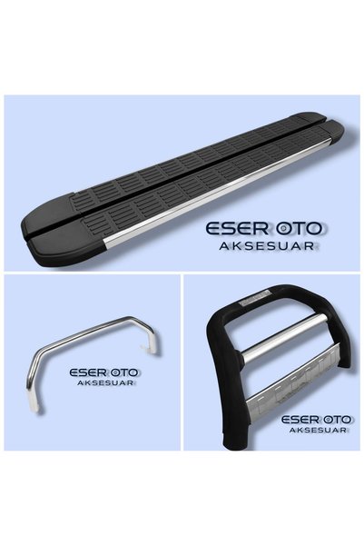 EserOtoAksesuar Renault Duster Ön Koruma+Sline Yan Basamak+Arka Koruma SET