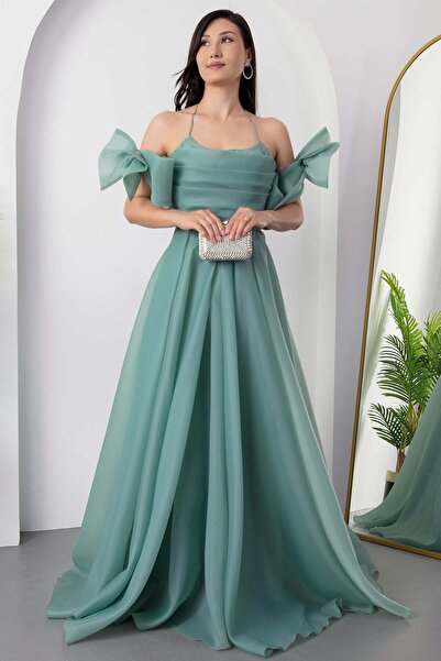 PULLIMM Strapless Neckline Gown Evening Dress Dns1761