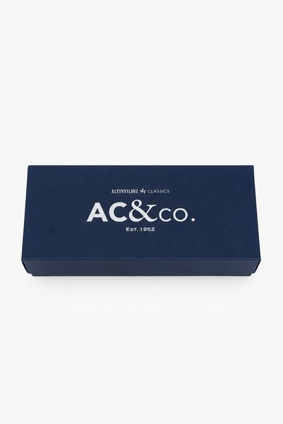 AC&Co / Altınyıldız Classics Erkek Siyah-Lacivert-Marengo 6'lı Paket Soket Çorap Özel Hediye Kutulu Yumuşak Dokulu Sıcak Tutan