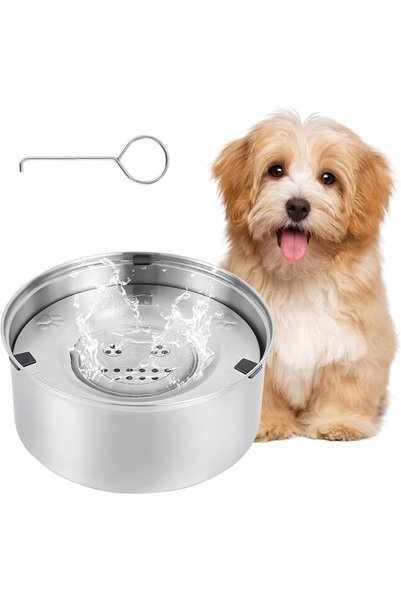 Amexo Water Bowl Dog Without Drooling, Large Drinking Bowl Dog with Non-Slip ...