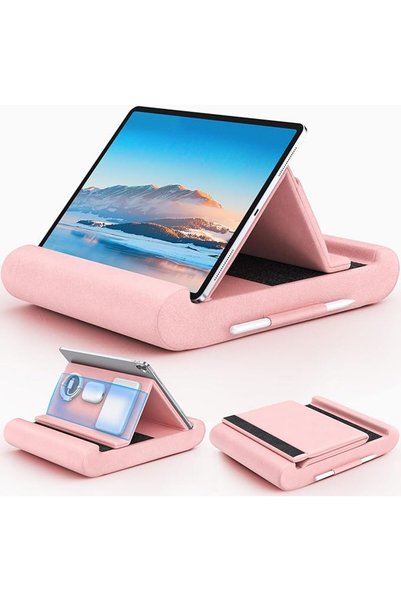 GENERAL Tablet Pillow Stand, Foldable Tablet Holder for Lap, Bed, Soft Pillow...