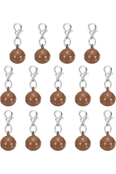 PATIKIL Pack of 14 Dog Bells Mini Cat Bell Small Pet Key Ring Bells Cute Bulk...