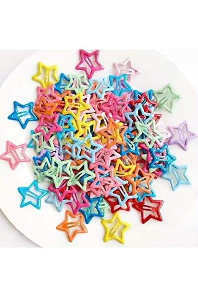 Generic 30 Pcs Per Pack Star Snap Hair Clips - Candy/Multi Colour Non-Slip Me...