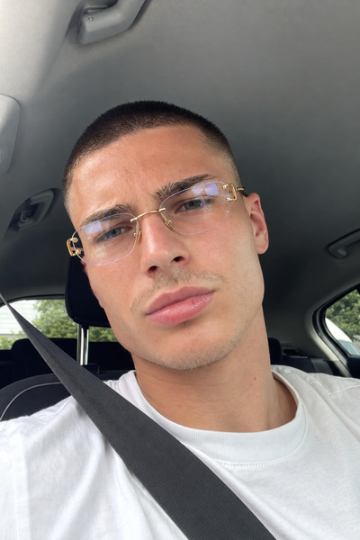 REN EYEWEAR نظارات كمبيوتر رجالية من ROMAS بإطار معدني ذهبي اللون ومضادة للضو...