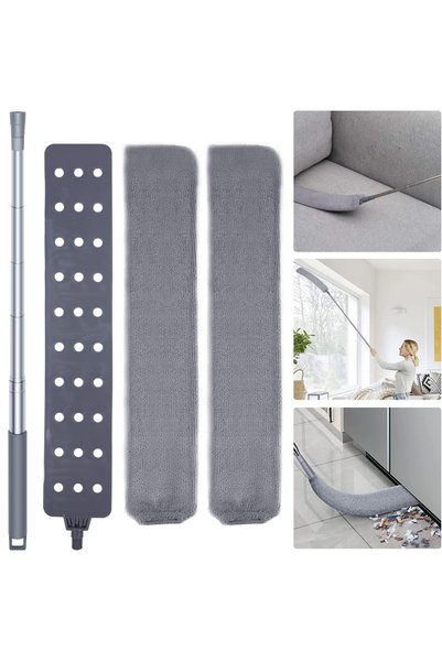 Simply Joy Mop telescopic pentru praf Simply Joy, flexibil, 2 lavete din micr...