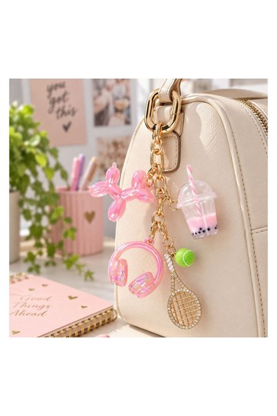 OEM Breloc Charm DIY cu Lant Auriu si 5 Pandative 16 cm – Accesoriu Decorativ...