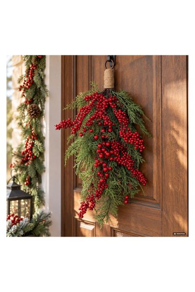 OEM DECOR CRA BERRIES-CON60 cm de Crăciun – Atmosferă Festivă pentru Casă
