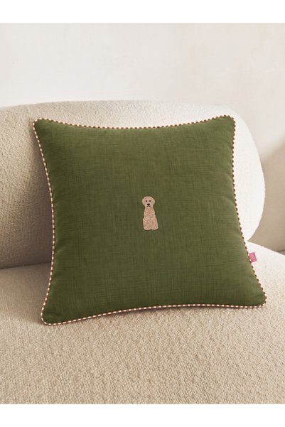 BELENAY Златист бродиран калъф 45x45 с кръпки