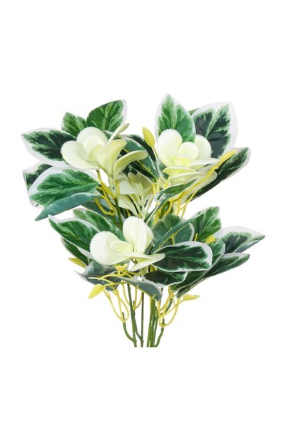 OEM Buchet Flori Artificiale Verzi Albe 34 cm – Decor Realist pentru Casă și ...