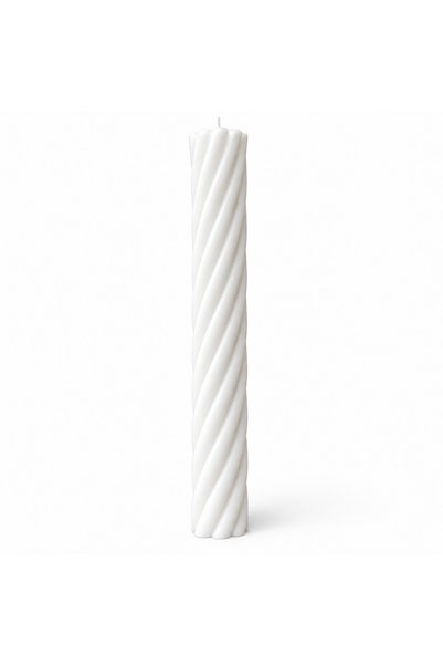 FantezieCuLicheni Spiral candle wedding, baptism H35 cm