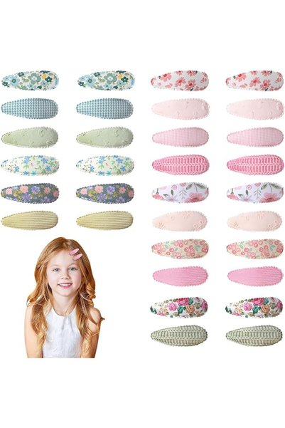 GENERAL Baby Hair Clips for Girls Toddler, 32PCS Colourful Flower Snap Barret...
