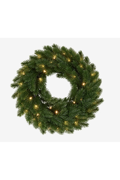 petbutik35 Yılbaşı dış kapı çelenk USA 40cm LED ve zamanlayıcılı