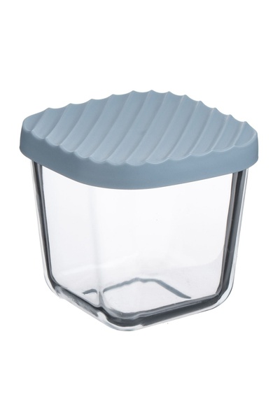 OEM Caserolă din Sticlă cu Capac din Plastic Albastru Gri 350 ml – Depozitare...