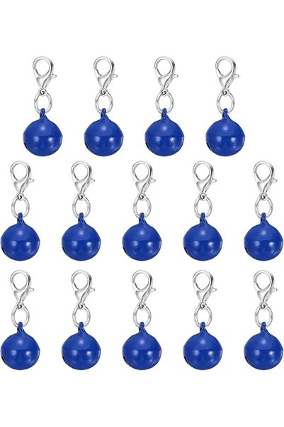 PATIKIL Pack of 14 Dog Bells Mini Cat Bell Small Pet Key Ring Bells Cute Bulk...