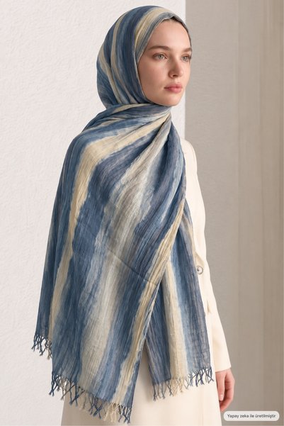 BONASERA EŞARP Women's Organic Shawl Gradient Color Shawl