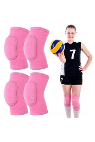 GENERAL 2 Pairs Youth Volleyball Knee Pads Pink Knee Pads for Girls Women Kids