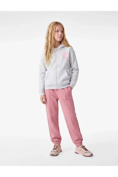 Koton Long Sleeve Zippered Hooded School Sweatshirt 7Wkg10046Ak Snow Melange