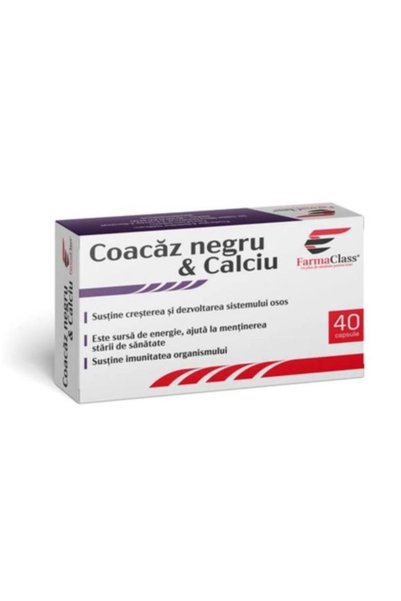 FarmaClass Coacaz Negru & Calciu - Farma Class, 40 capsule