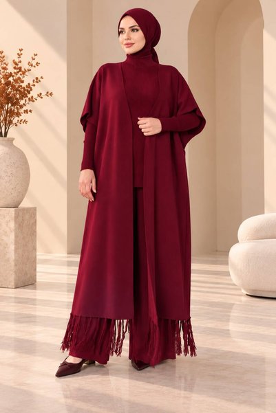 MAY MARA Women's 3-Piece Tesutu Tricot Suit with Vest, Blouse and Pants