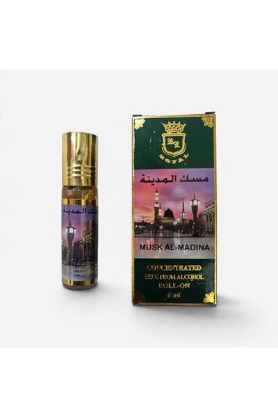 Ahla عطر مسك المدينة المركز رول اون 6 مل - دهن عطر شرقي فاخر بتصميم أخضر وذهب...
