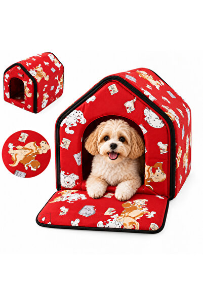 zola Patut pentru animale companie, forma casuta, 26 x 32 x 30 cm, pliabila, ...