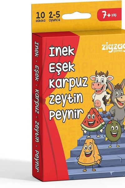 EFBUTİK Cow Donkey Watermelon Olive Cheese - Card Game