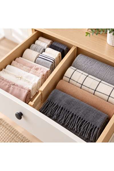 ARVALE Bamboo Drawer Organizer Divider – In-Cabinet Organizer, Kitchen and Cl...