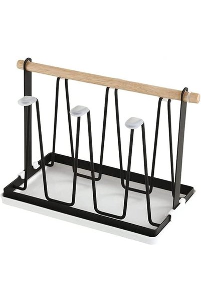 MIBRU Coffee Cup Holder 6 Cups Black Home Cup Drying Rack Mug Drainer Stand R...